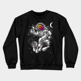 Astronaut Bowling HEX Coin To The Moon HEX Crypto Token Cryptocurrency Blockchain Wallet Birthday Gift For Men Women Kids Crewneck Sweatshirt